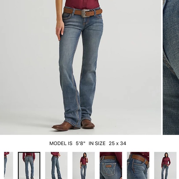 Wrangler Women's Retro Sadie Bootcut Jeans in Classic Blue - Picture 10 of 12